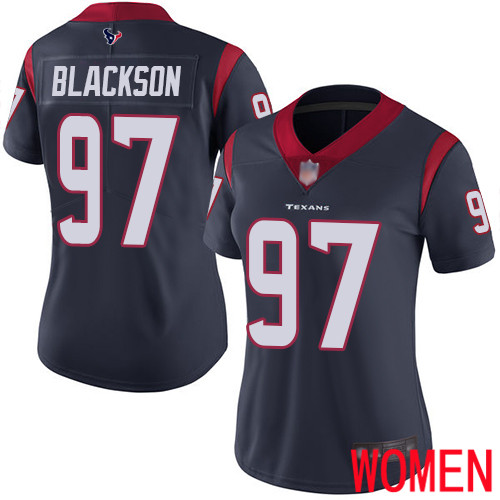 Houston Texans Limited Navy Blue Women Angelo Blackson Home Jersey NFL Football #97 Vapor Untouchable